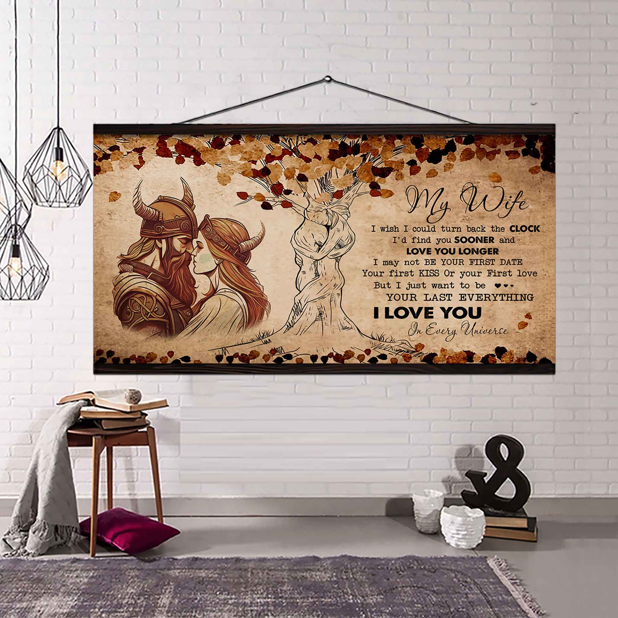 Samurai Poster Canvas To My Wife I Wish I Could Turn Back The Clock - I Love You In Every Universe