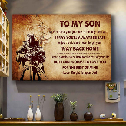 Viking Poster Canvas Your Way Back Home From Dad To Son Gift For Your Son