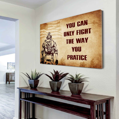 Viking Poster Canvas You Can Only Fight The Way You Practice