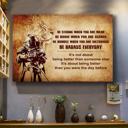 Viking Poster Canvas Be Strong When You Are Weak Be Badass Everyday