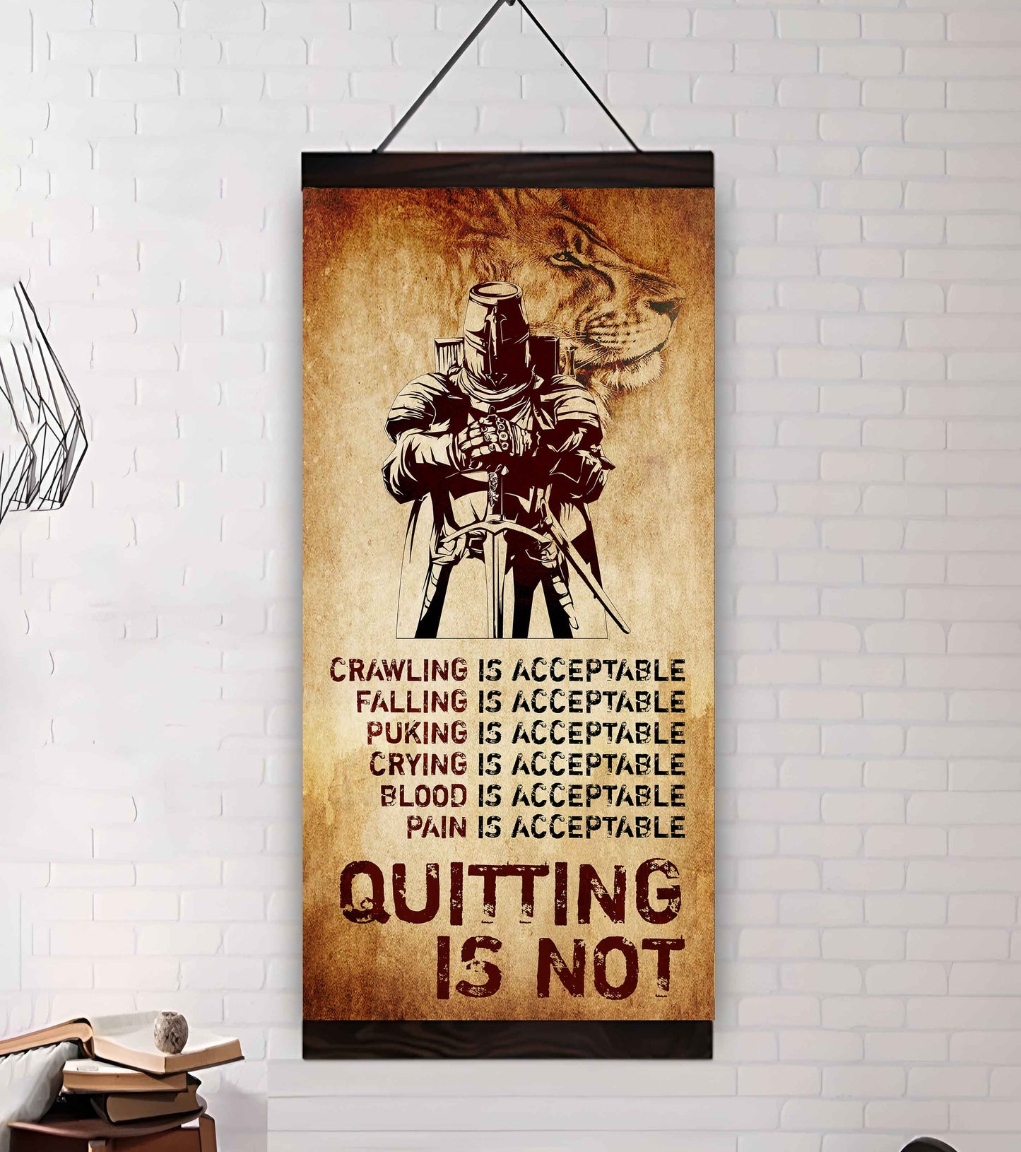 Warrior Quiting Is Not Poster Canvas Motivation Canvas Gift For You