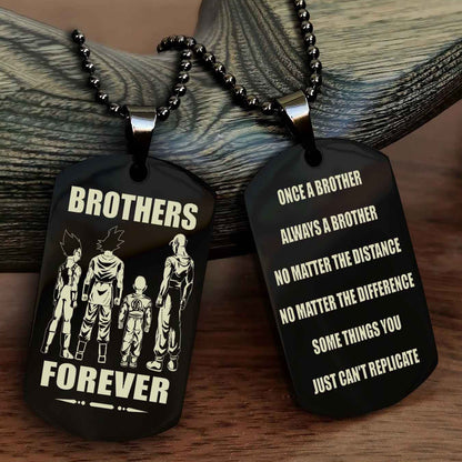 Cowboy Customizable engraved dog tag double sided gift from brother - Brother Forever Once A Brother Always A Brother