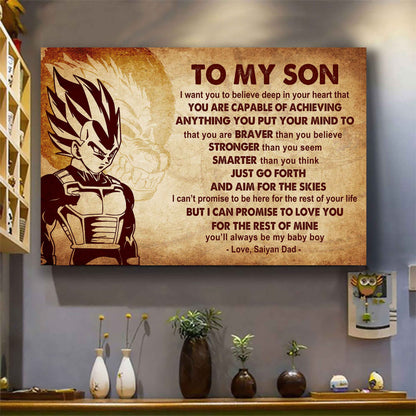 Spartan Poster Canvas Just Go Forth And Aim For The Skies From Dad To Son Gift For Your Son