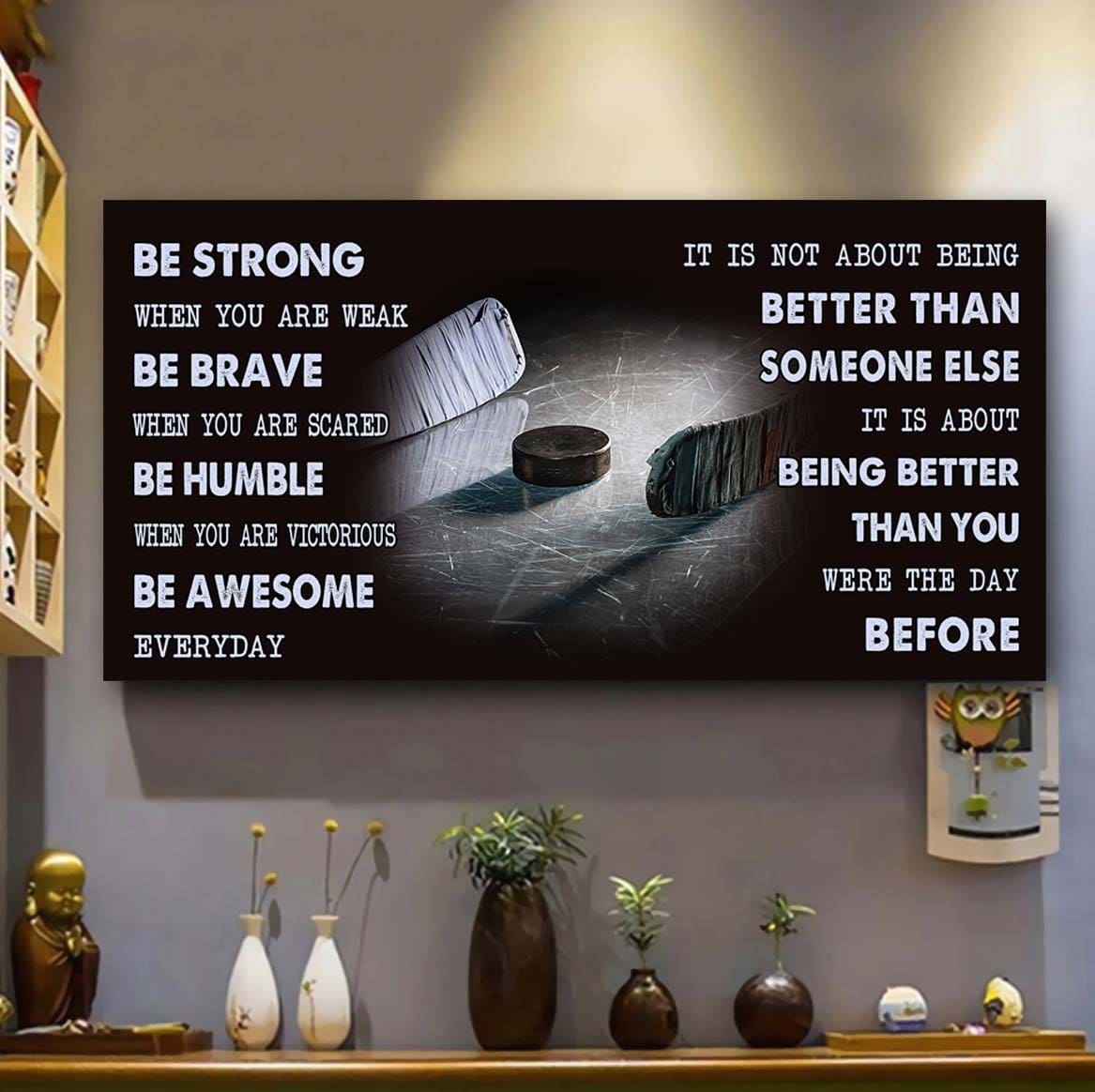 Be Awesome Basketball Canvas It Is Not About Being Better Than Someone Else - Be Strong When You Are Weak