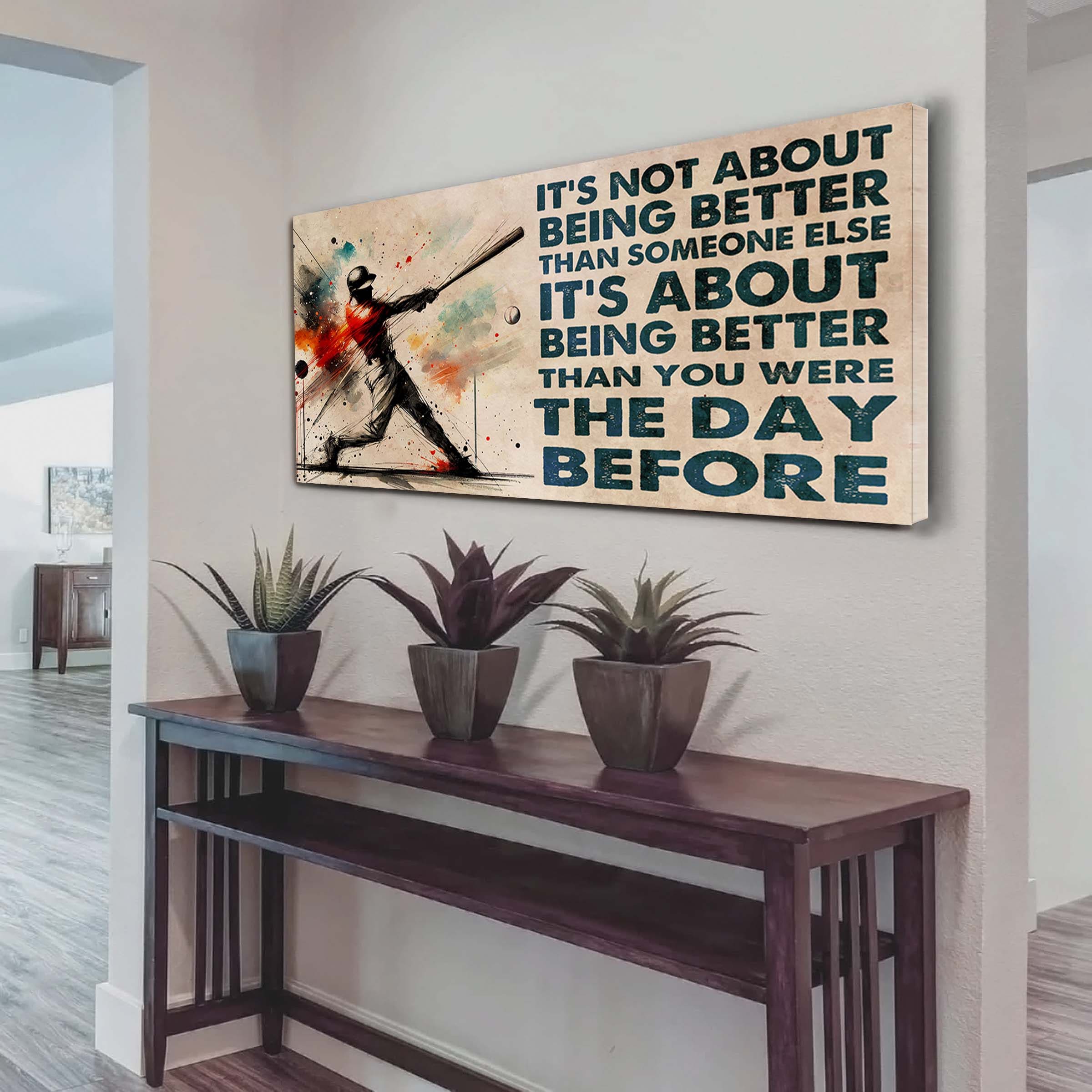 Ver 2 Water Color Soccer Poster Canvas It Is Not About Being Better Than Someone Else