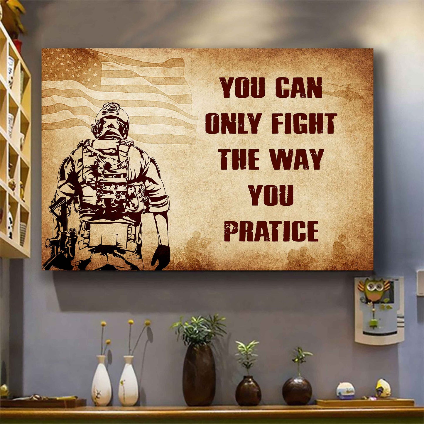 Viking Poster Canvas You Can Only Fight The Way You Practice