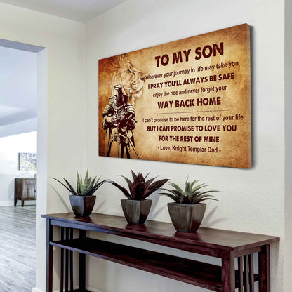 Viking Poster Canvas Your Way Back Home From Dad To Son Gift For Your Son