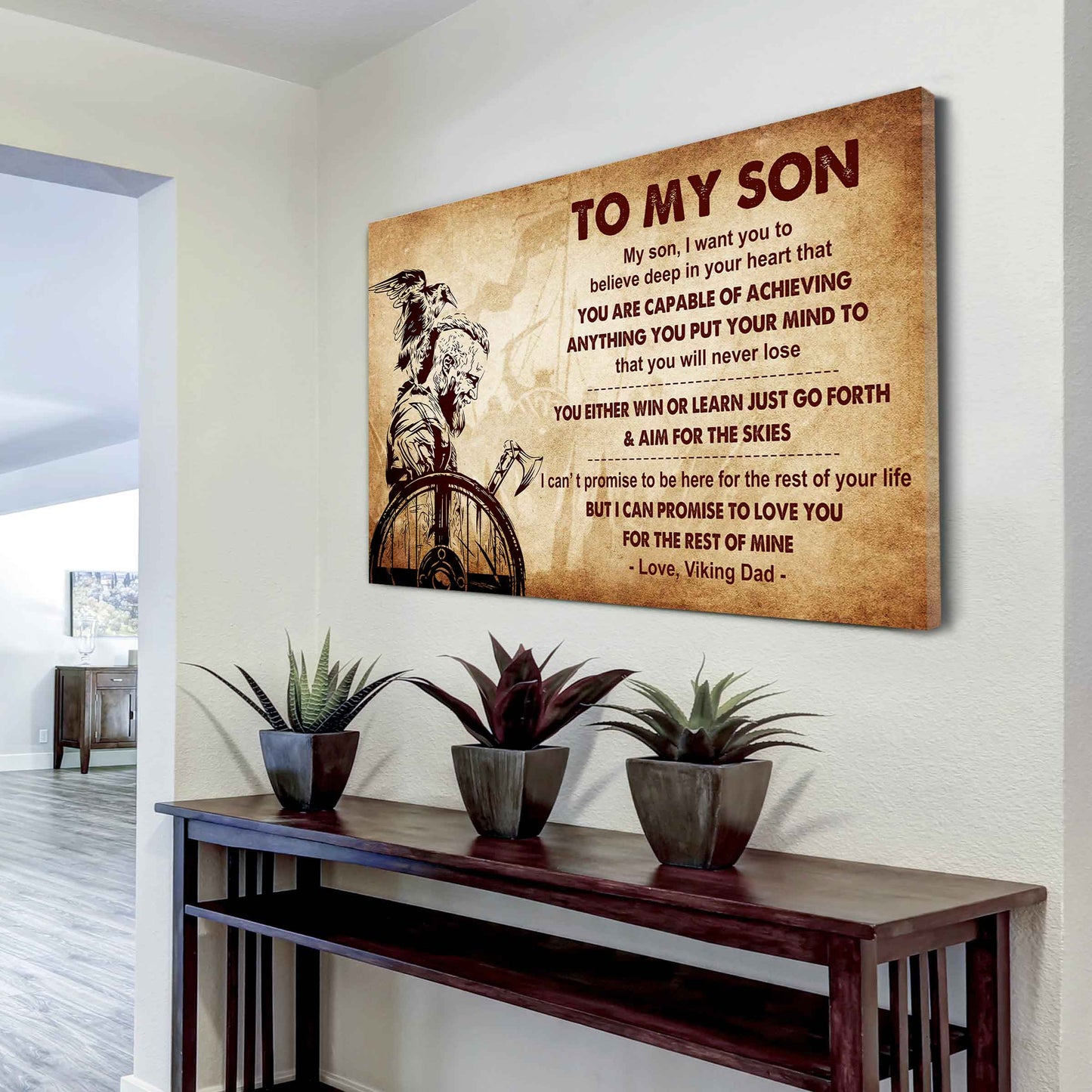 Viking Poster Canvas You Will Never Lose You Either Win Or Learn From Dad To Son