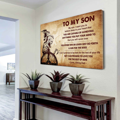 Viking Poster Canvas You Will Never Lose You Either Win Or Learn From Dad To Son