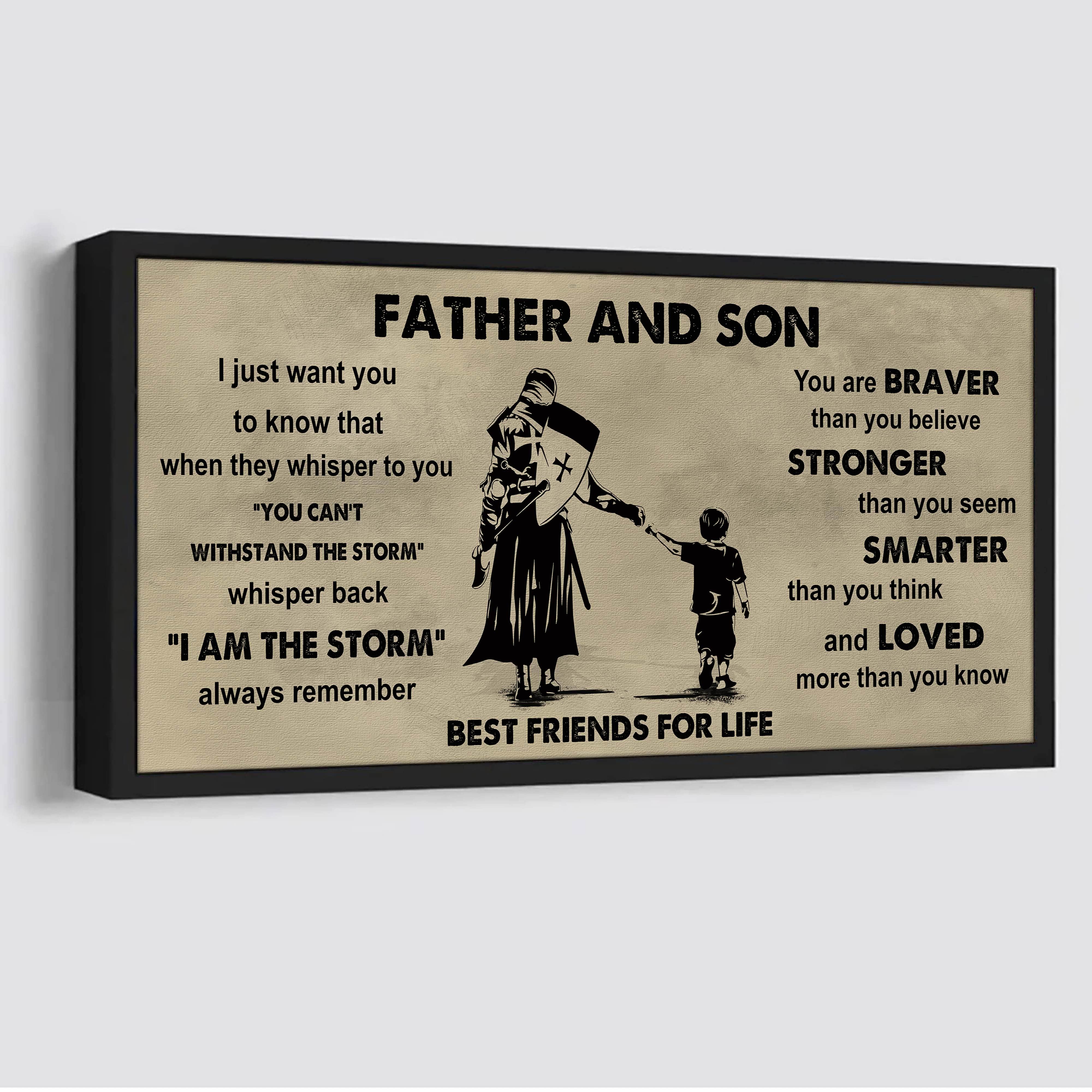 Ver 2 GH Father And Daughter Best Friends For Life - I Am The Storm Poster Canvas Gift For Daughter From Father