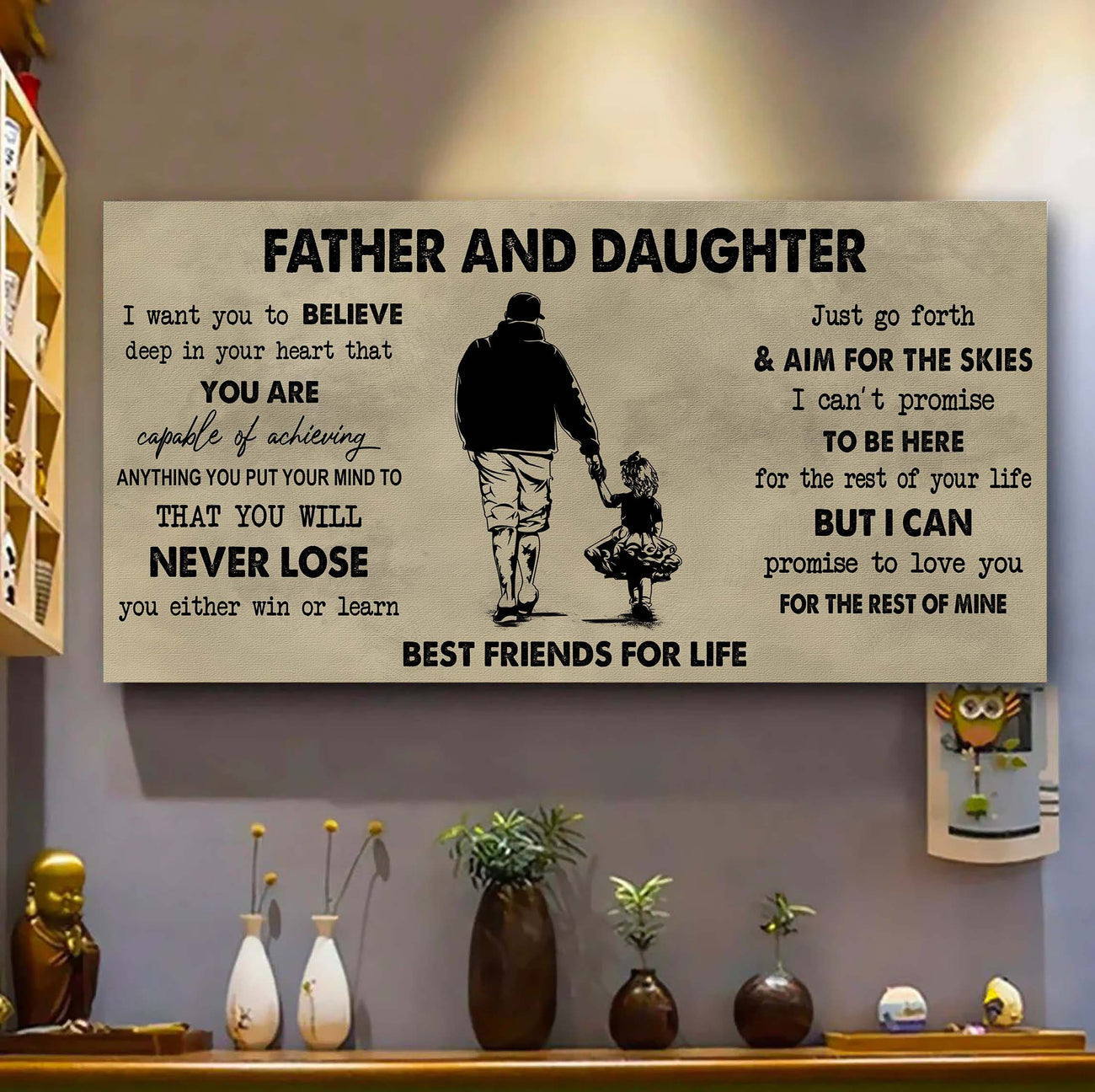 DRB Father And Daughter Best Friend For Life - You Will Never Lose Poster Canvas Gift For Daughter From Father