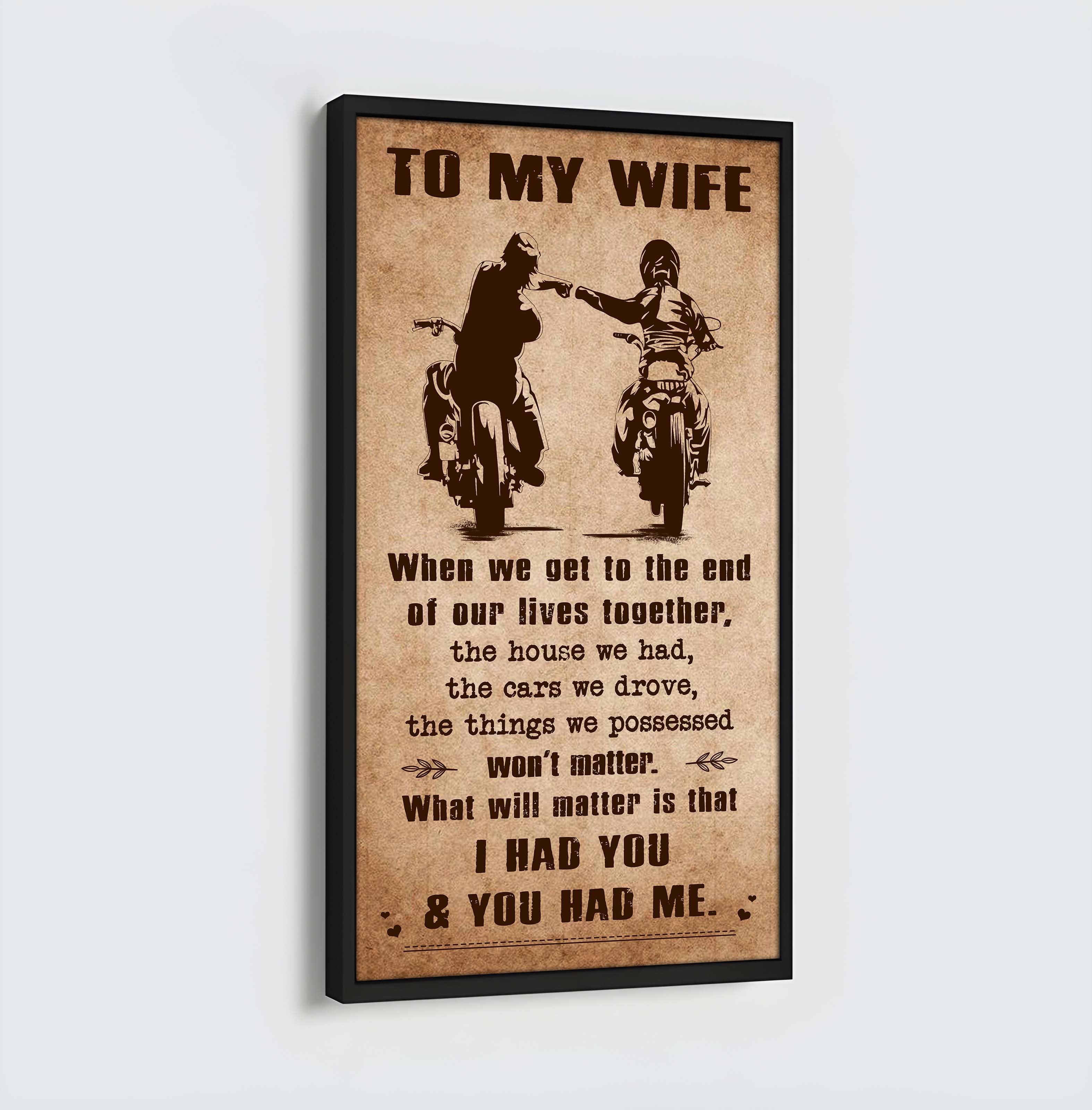 Sport - I Had You And You Had Me Wife And Husband - Vertical Poster Canvas, Gift For Your Darling