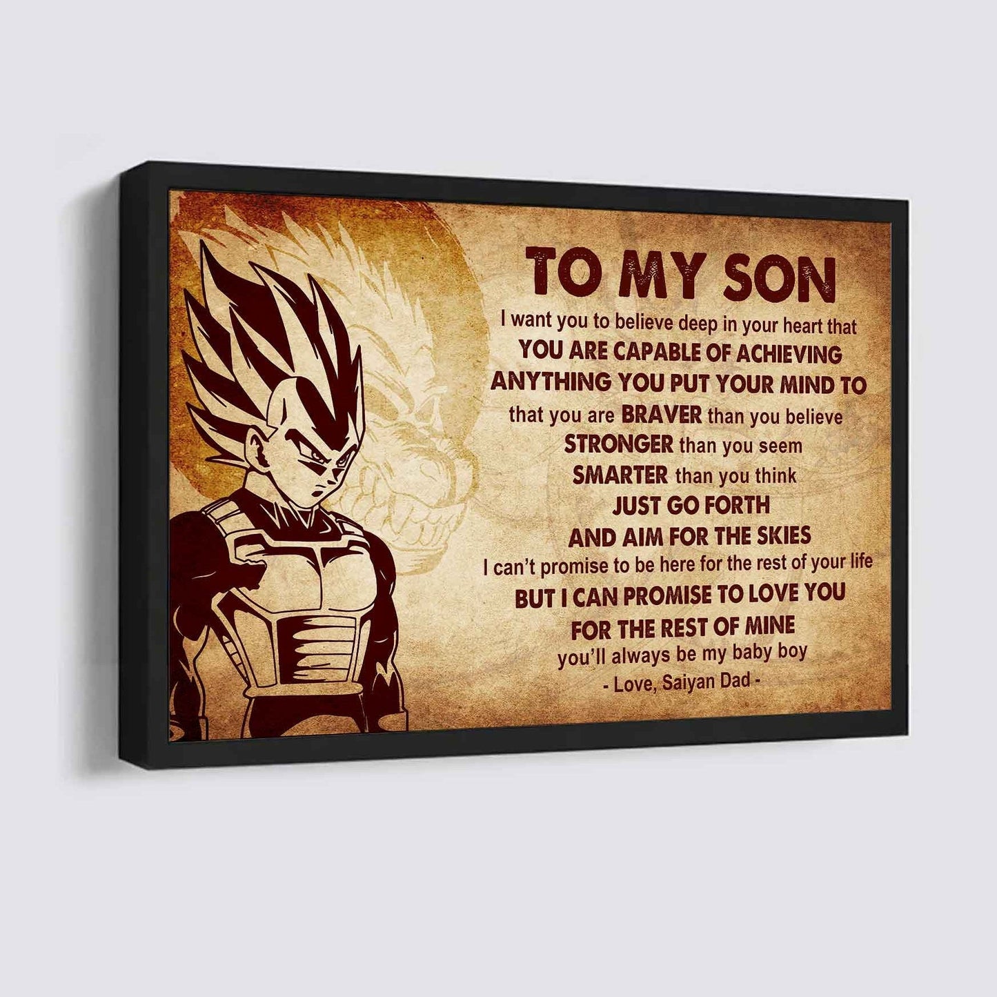 Spartan Poster Canvas Just Go Forth And Aim For The Skies From Dad To Son Gift For Your Son
