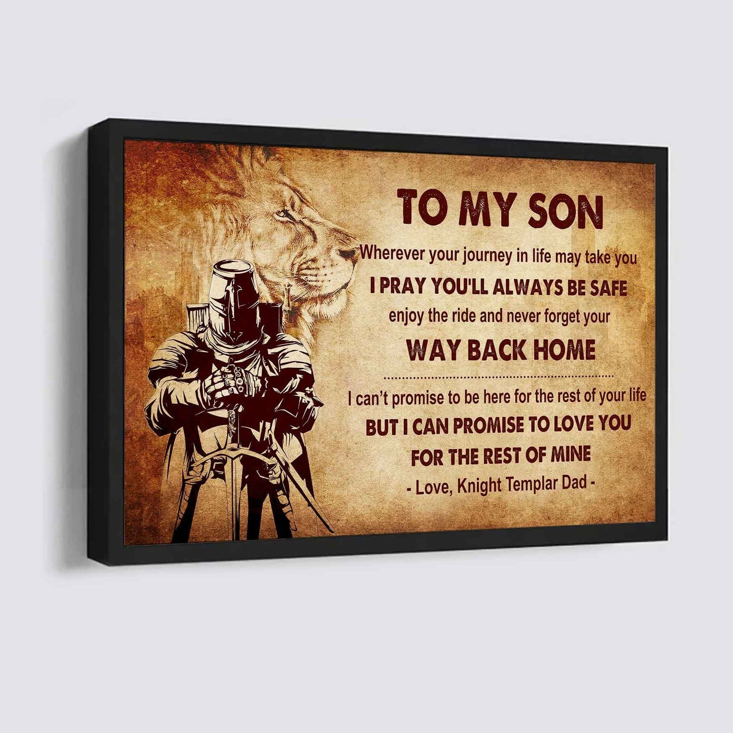 Viking Poster Canvas Your Way Back Home From Dad To Son Gift For Your Son