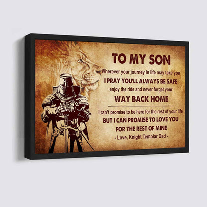 Viking Poster Canvas Your Way Back Home From Dad To Son Gift For Your Son