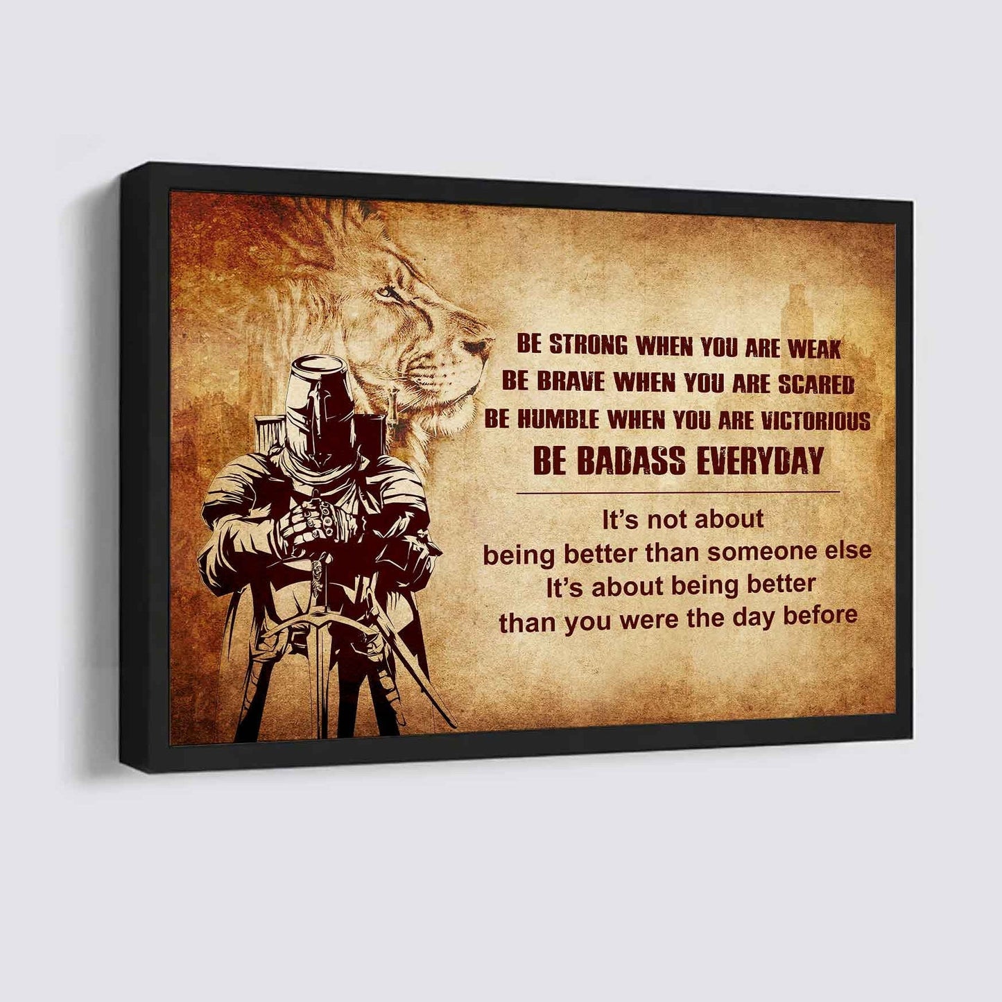 Viking Poster Canvas Be Strong When You Are Weak Be Badass Everyday