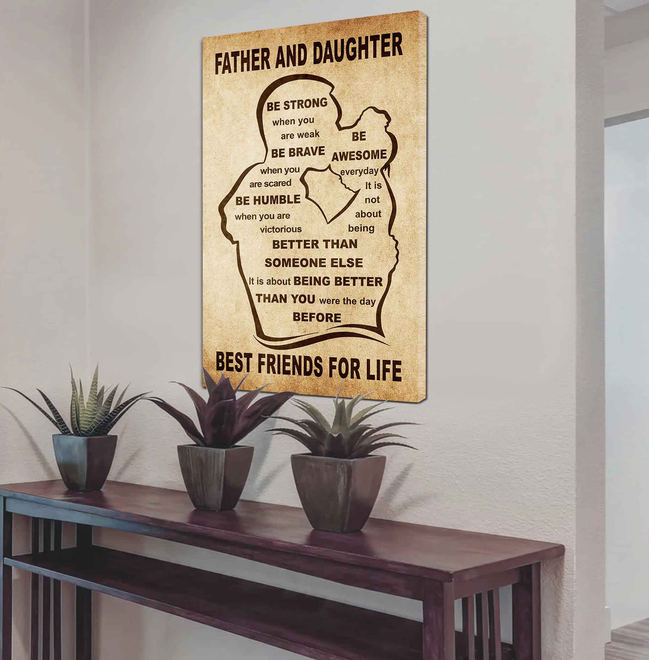 Personalized Family Poster Canvas Be Strong When You Are Weak Be Badass Everyday To My Son Gift From Dad With Motivational Message Quotes