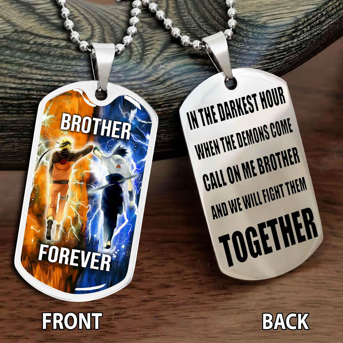 Personalized Double Side Graphic Dog Tag Gift For Brother Call On Me Brother And We Will Fight Them Together Brother Forever BADT