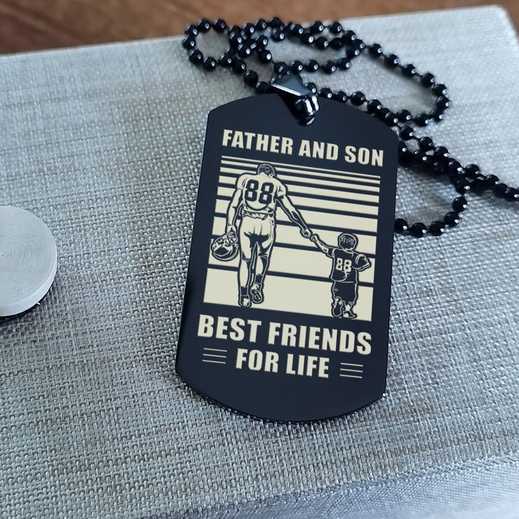 GNVL Personalized Double Sided Dog Tag Father And Son Best Friends For Life - Message on the back side