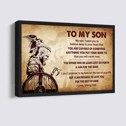 Viking Poster Canvas You Will Never Lose You Either Win Or Learn From Dad To Son