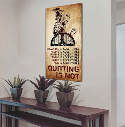 Warrior Quiting Is Not Poster Canvas Motivation Canvas Gift For You