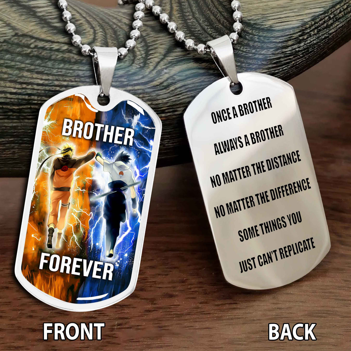 Personalized Double Side Graphic Dog Tag Gift For Brother Once A Soldier Always A Soldier