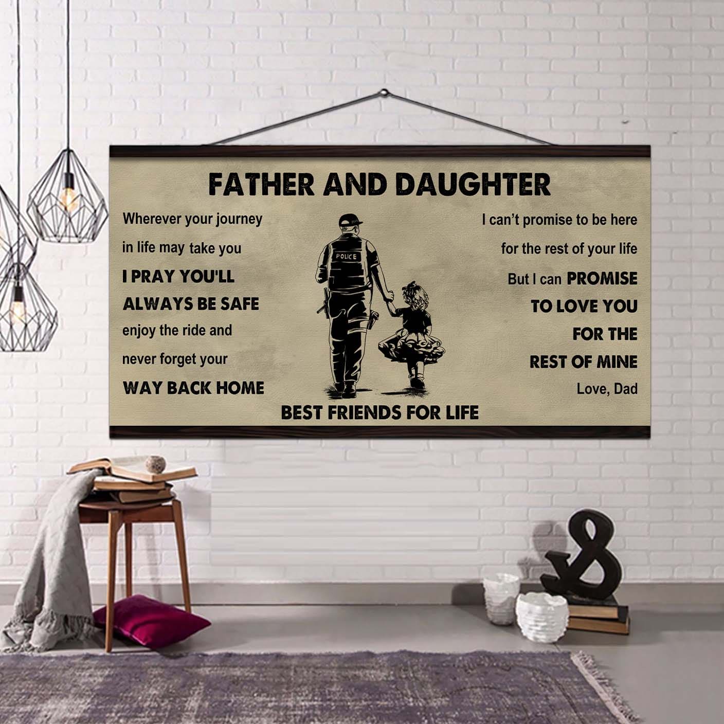 Vikings Father And Daughter Best Friends For Life - Ver 2 Never Forget Your Way Back Home Poster Canvas Gift For Daughter From Father