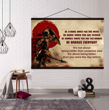 Viking Poster Canvas Be Strong When You Are Weak Be Badass Everyday