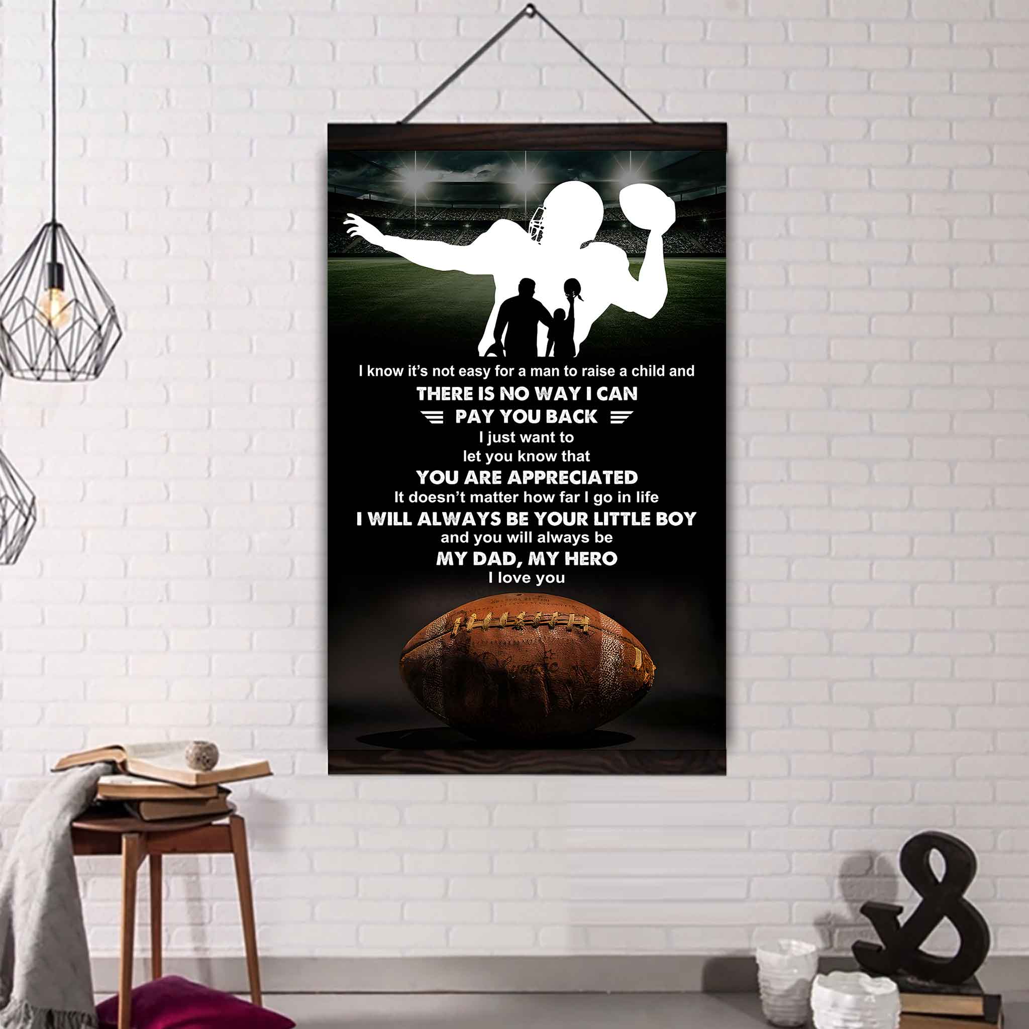 Poster Child Canvas To My Dad I Know It's Not Easy - I Will Always Be Your Little Boy Gift From Son