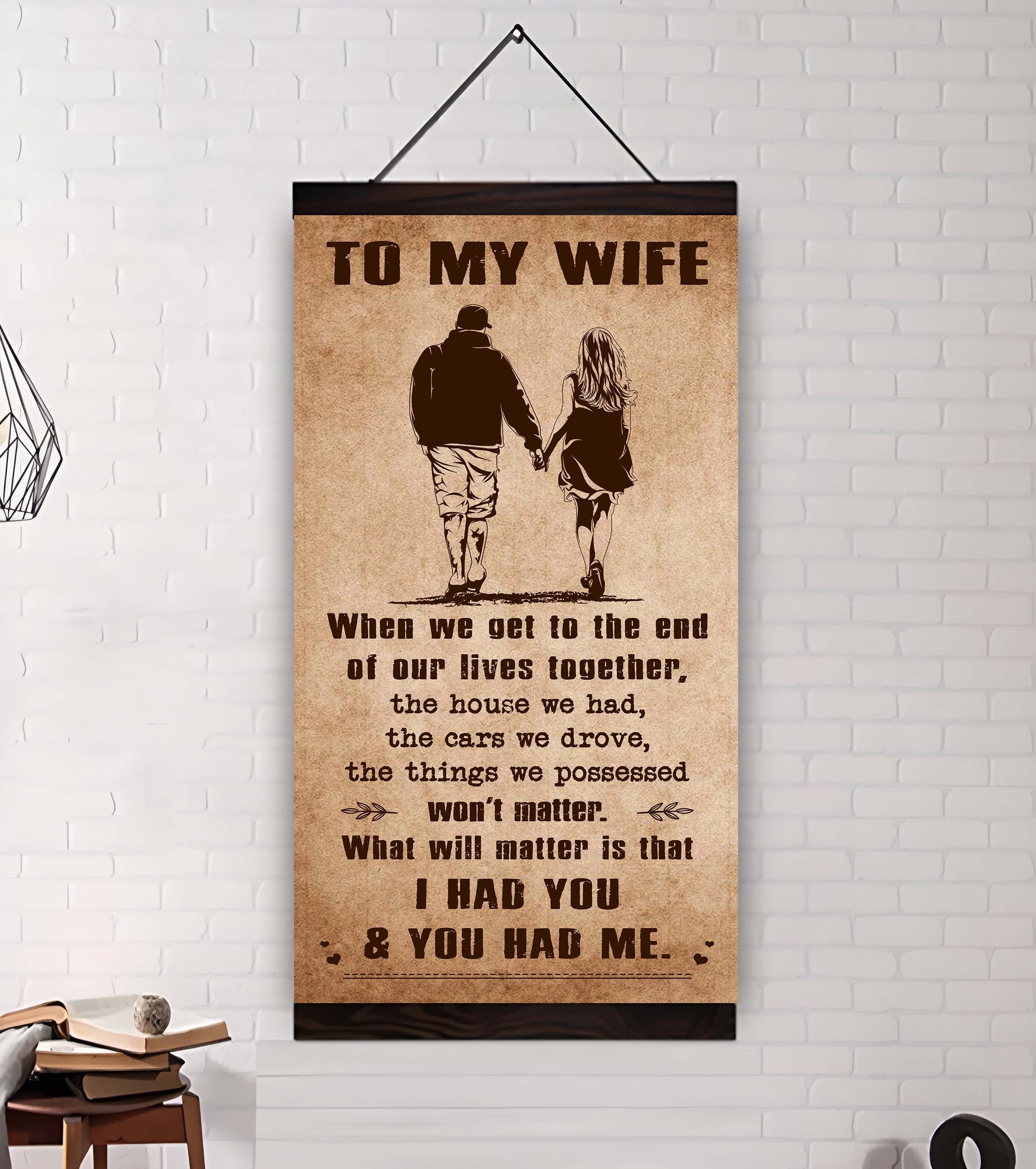 Sport - I Had You And You Had Me Wife And Husband - Vertical Poster Canvas, Gift For Your Darling