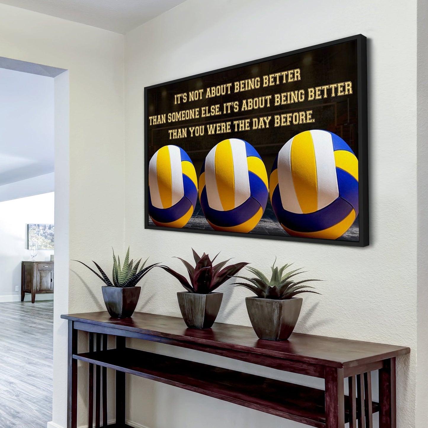 Basketball V3 customizable poster canvas - It is not about better than someone else, It is about being better than you were the day before