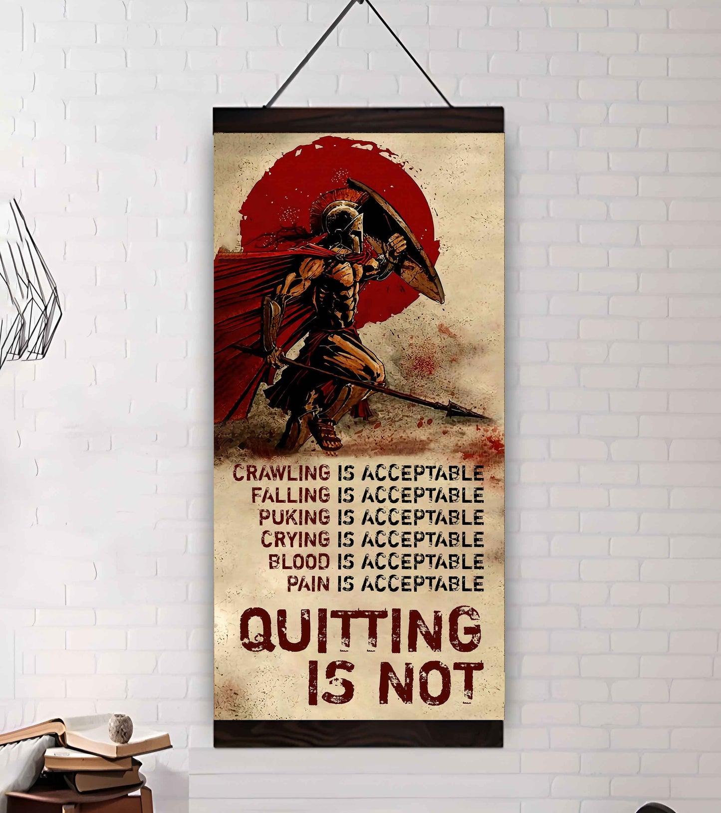 Warrior Quiting Is Not Poster Canvas Motivation Canvas Gift For You