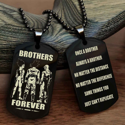 Cowboy Customizable engraved dog tag double sided gift from brother - Brother Forever Once A Brother Always A Brother