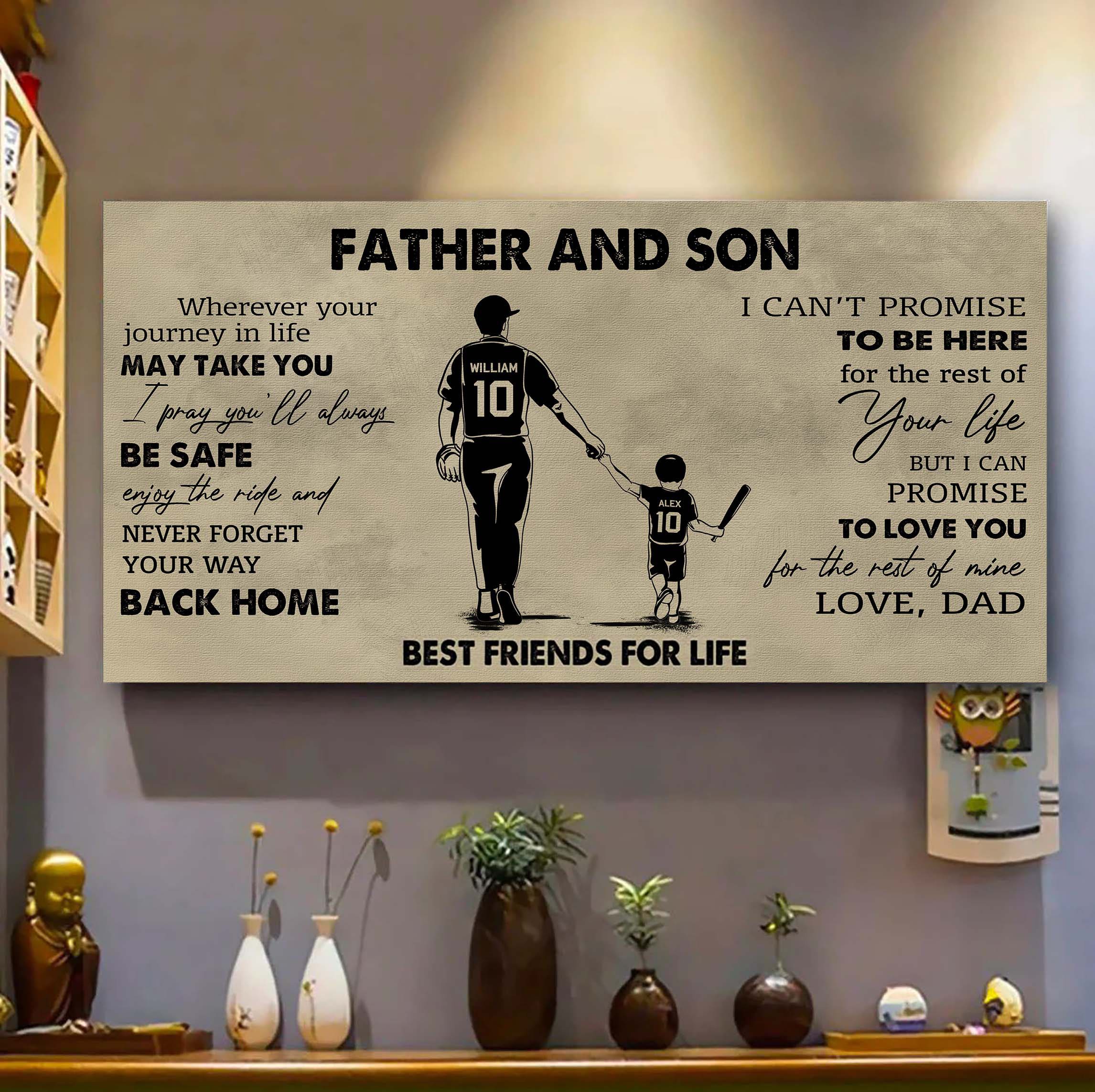 Family Father And Daughter Best Friends For Life - Never Forget Your Way Back Home Poster Canvas Gift For Daughter From Father