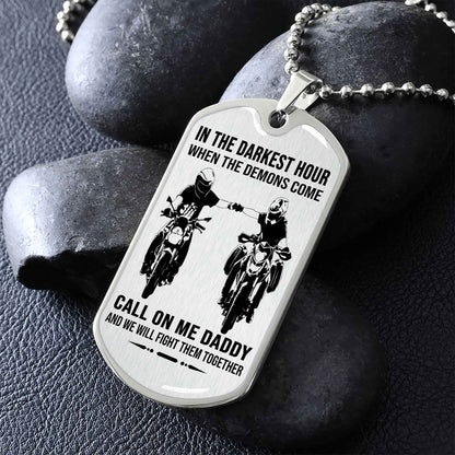 DRB PC Military Chain Silver Plated 18K Gold Plated Call On Me Daddy Gift For Your Dad
