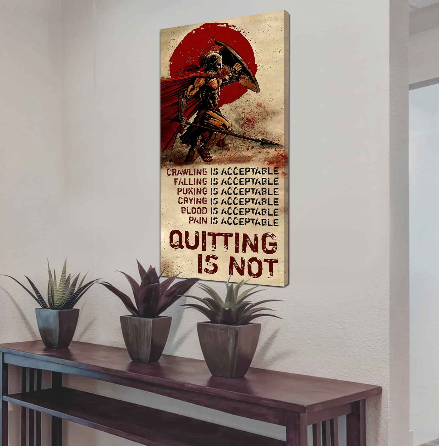 Warrior Quiting Is Not Poster Canvas Motivation Canvas Gift For You