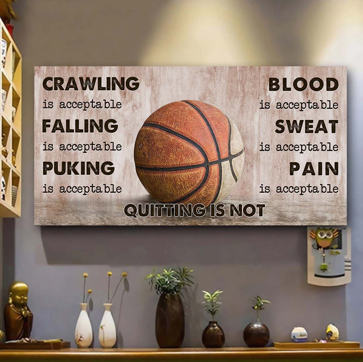 Baselball Poster Canvas Quiting Is Not