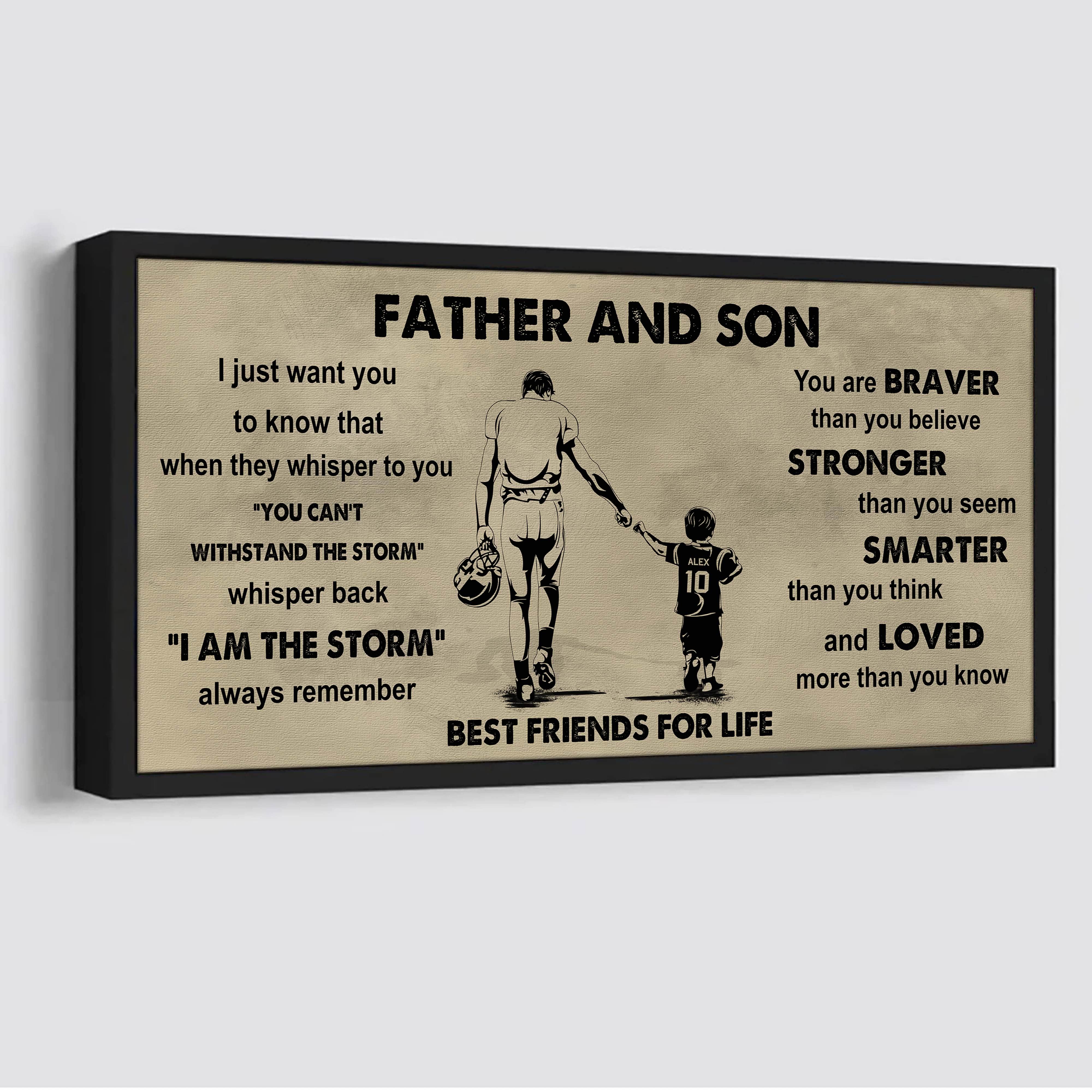 Ver 2 GH Father And Daughter Best Friends For Life - I Am The Storm Poster Canvas Gift For Daughter From Father