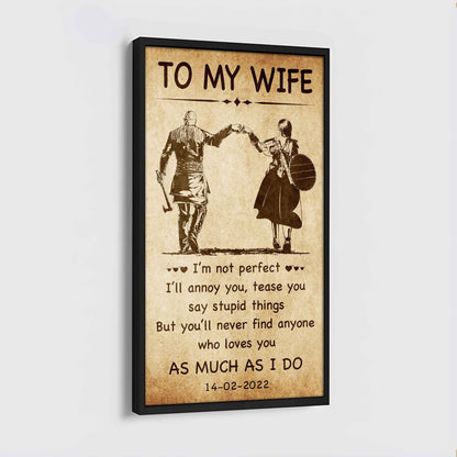 Family Poster Canvas To My Wife - I Am Not Perfect