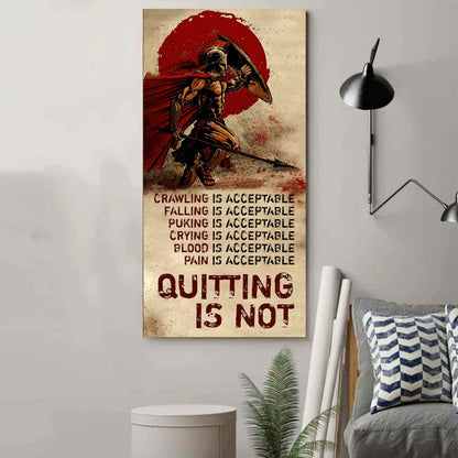 Warrior Quiting Is Not Poster Canvas Motivation Canvas Gift For You