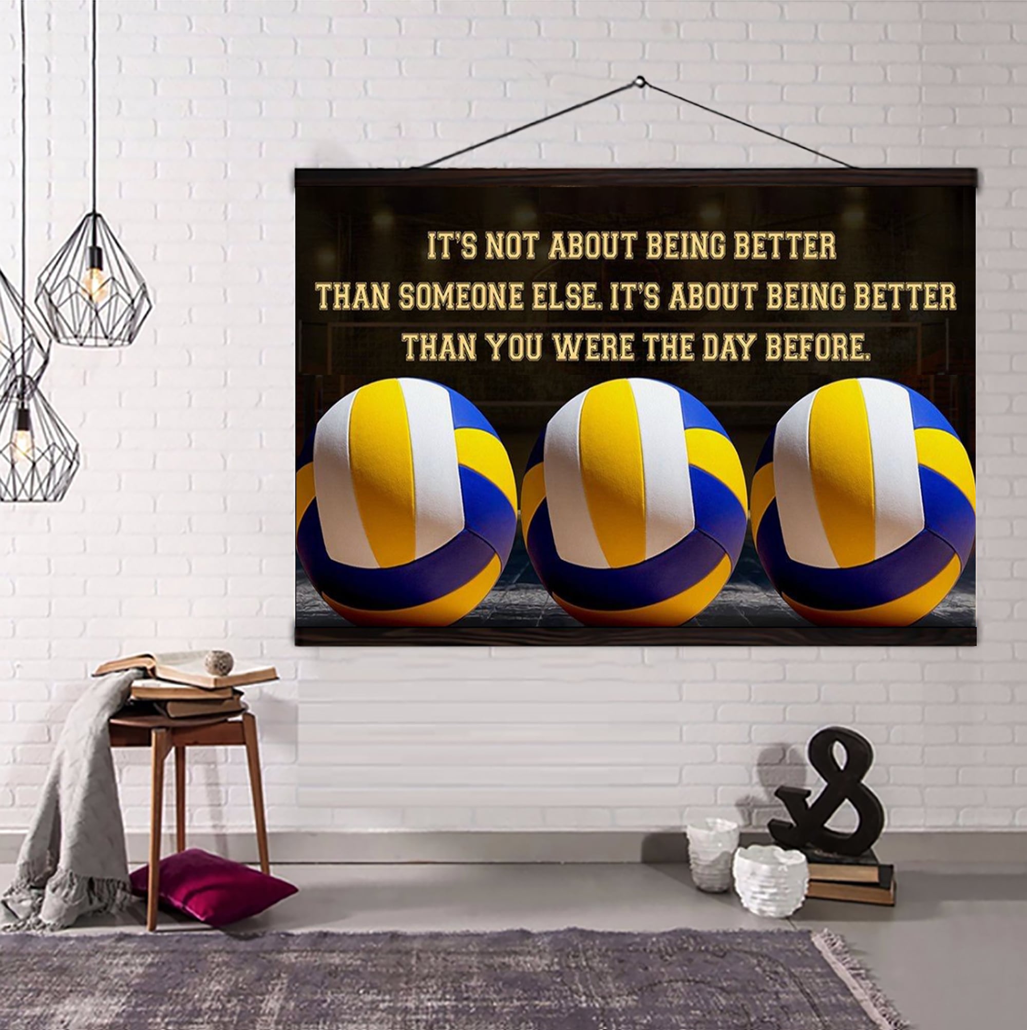 Softball customizable poster canvas - It is not about better than someone else, It is about being better than you were the day before