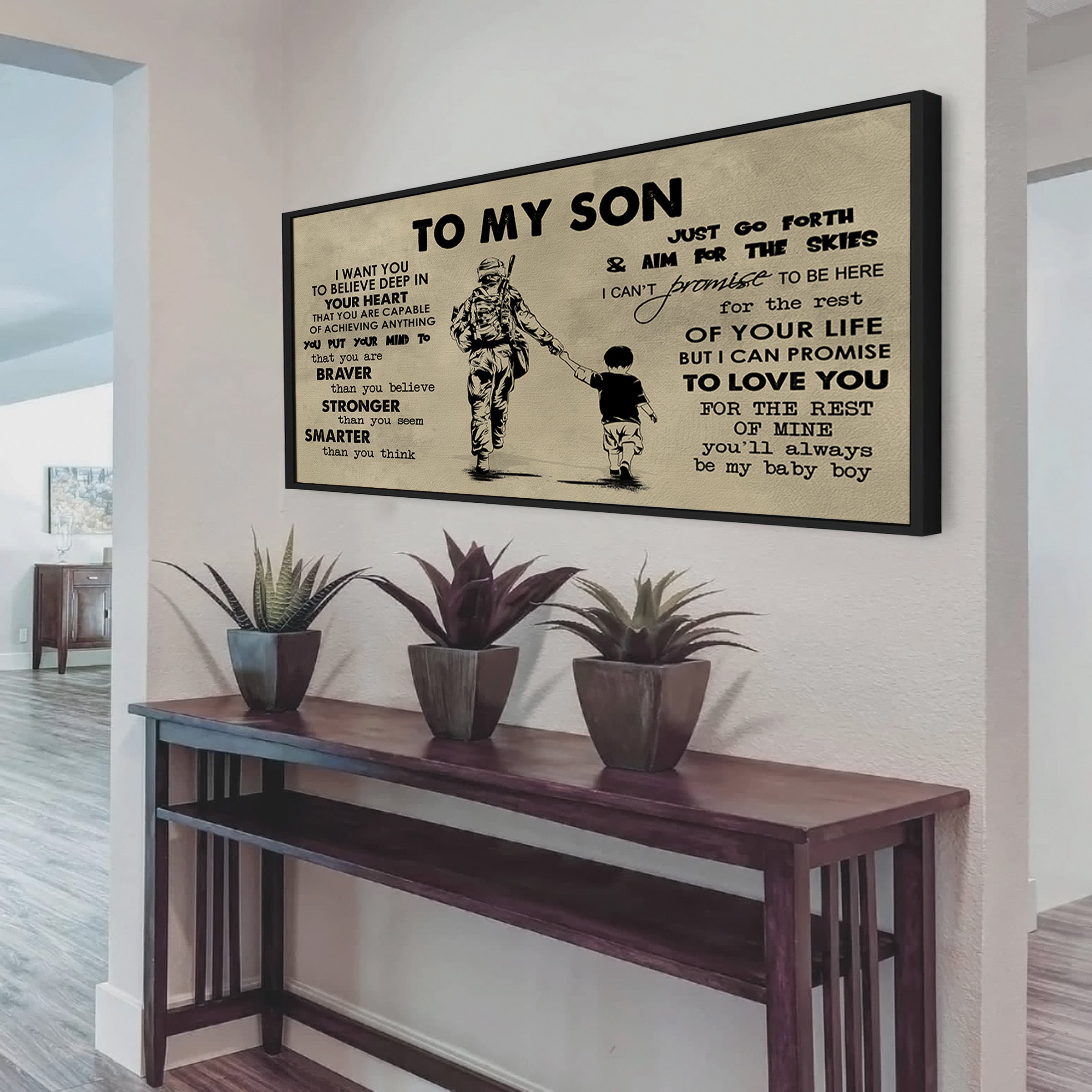 HOCKEY TO MY SON- I WANT YOU TO BELIEVE- CANVAS POSTER