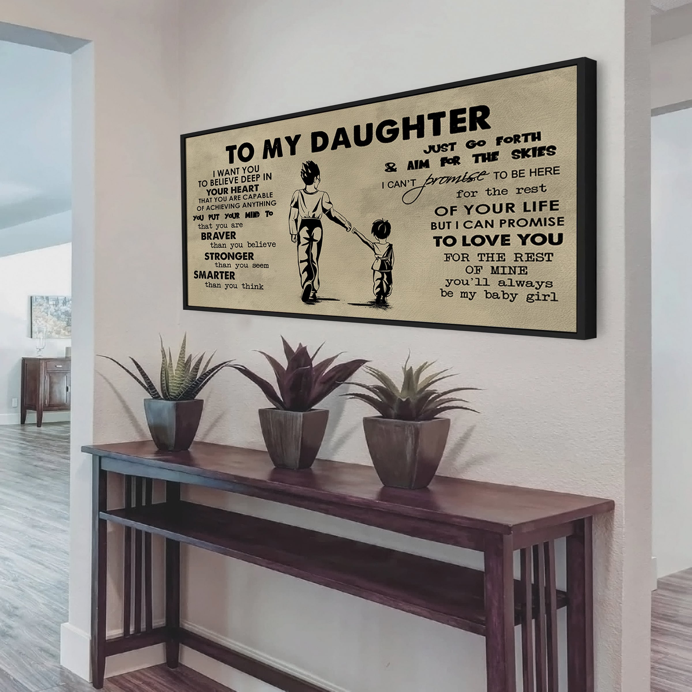 GH TO MY Daughter- I WANT YOU TO BELIEVE- CANVAS POSTER