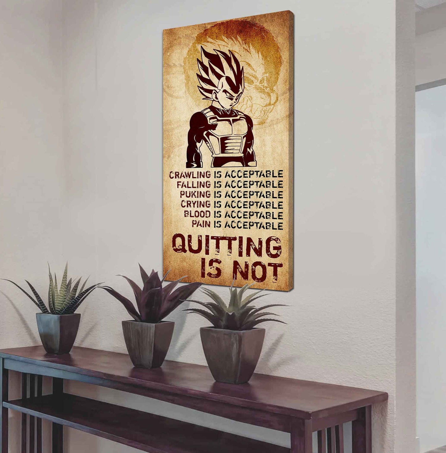 Warrior Quiting Is Not Poster Canvas Motivation Canvas Gift For You