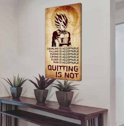 Warrior Quiting Is Not Poster Canvas Motivation Canvas Gift For You