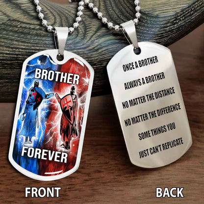 Personalized Double Side Graphic Dog Tag Gift For Brother Once A Soldier Always A Soldier