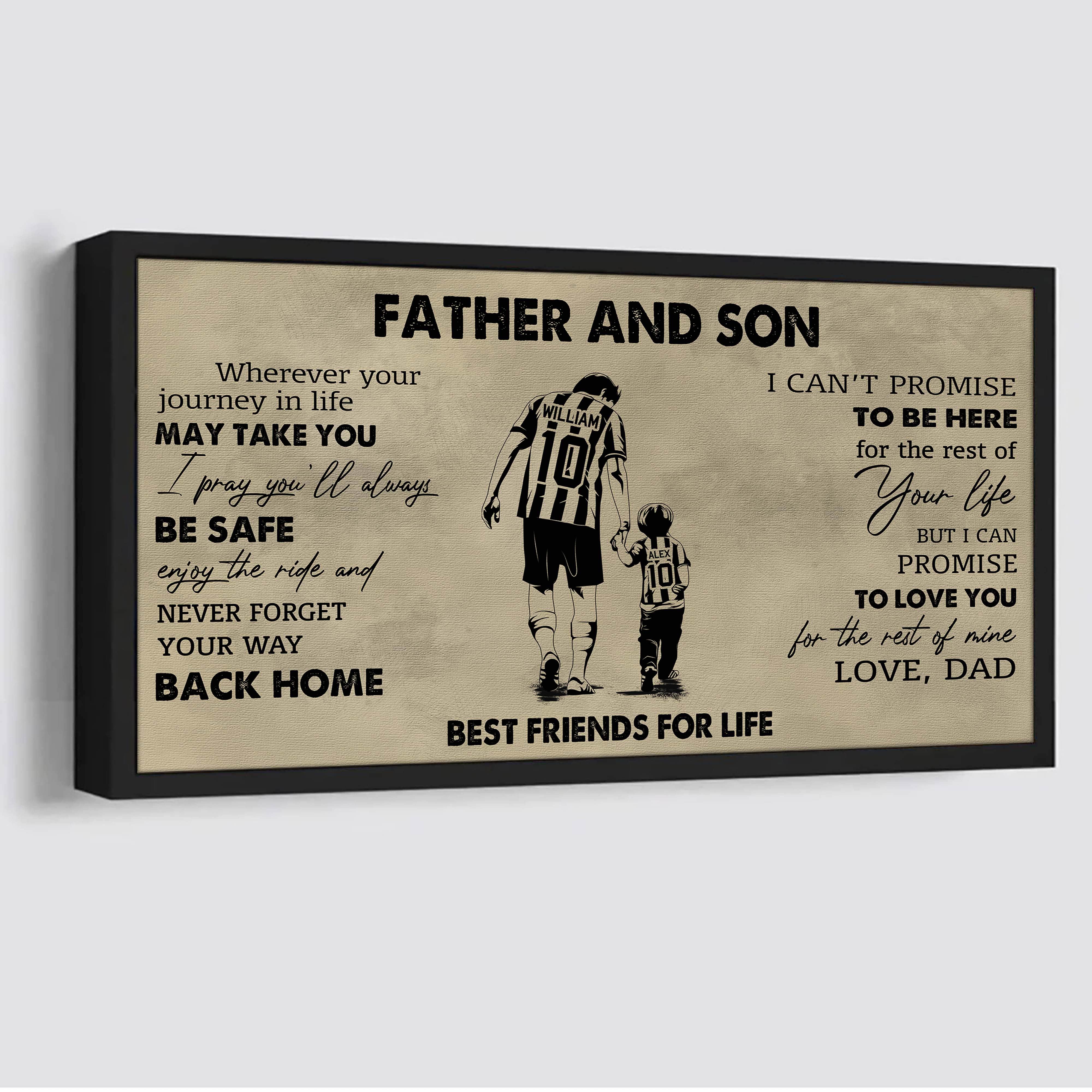 Family Father And Daughter Best Friends For Life - Never Forget Your Way Back Home Poster Canvas Gift For Daughter From Father