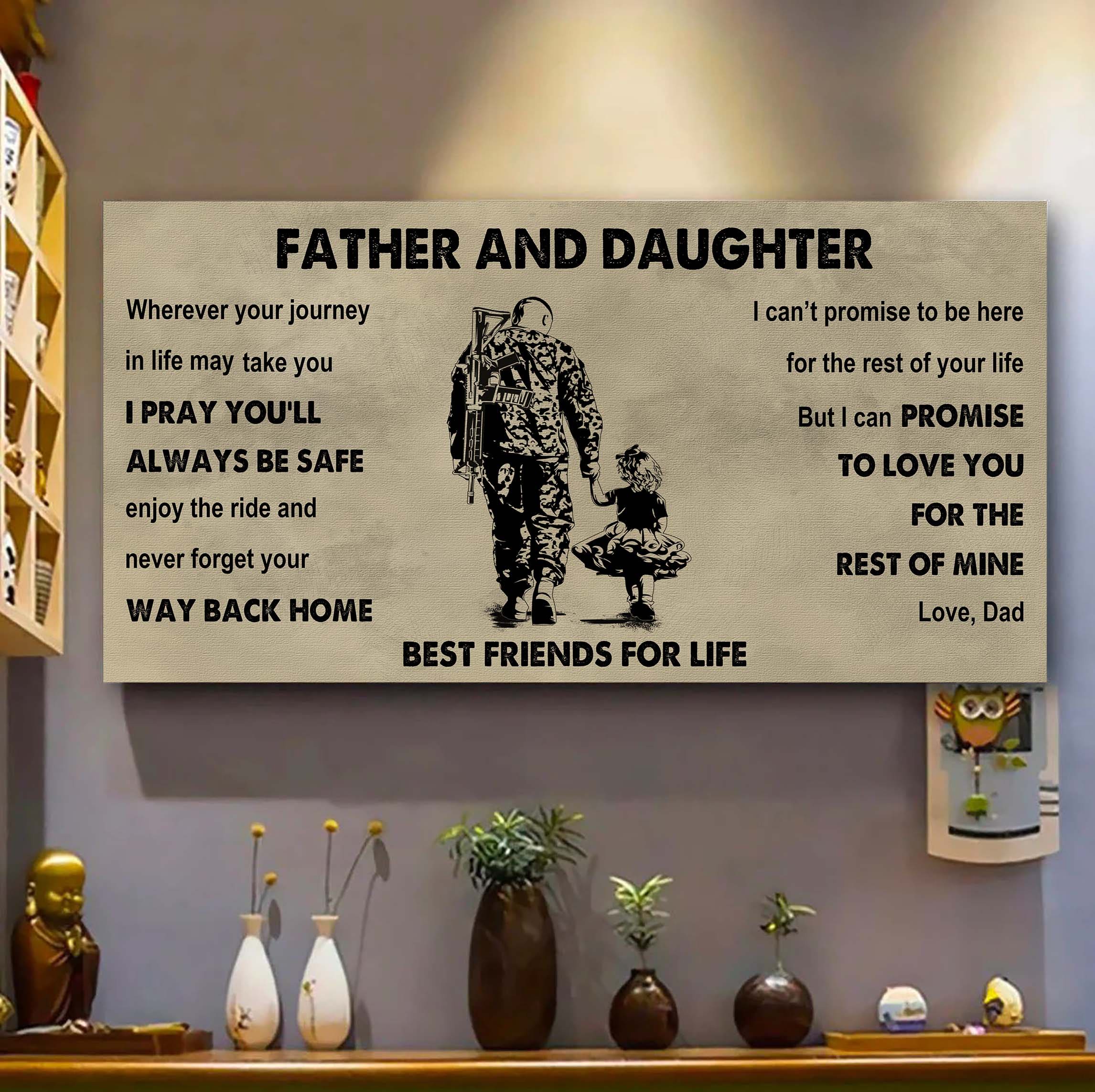 Vikings Father And Daughter Best Friends For Life - Ver 2 Never Forget Your Way Back Home Poster Canvas Gift For Daughter From Father