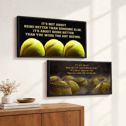 Combo Canvas It's About Being Better Than You Were Yesterday - 2 Pieces Canvas