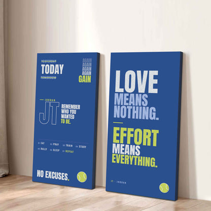 Sport Poster Again Again Again Motivation Quotes - 2 Piece Canvas Wall Art